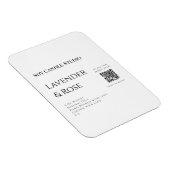 ラベンダーバラ大豆キャンドルビジネス追加q rコードテックス マグネット (右側)