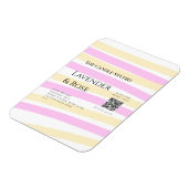 ラベンダーバラ大豆キャンドルビジネス追加q rコードテックス マグネット (左側)