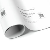 ラベンダーバラ大豆キャンドルビジネス追加q rコードテックス ラッピングペーパー (ロールコーナー)