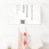 ラベンダーバラ大豆キャンドルビジネス追加q rコードテックス 横断幕 (インサイチュ)