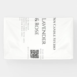 ラベンダーバラ大豆キャンドルビジネス追加q rコードテックス 横断幕