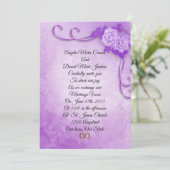 ラベンダーバラ結婚式招待状エレガント、 招待状 (スタンド正面)