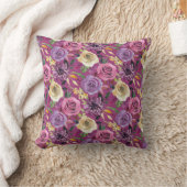 ラベンダーバラ クッション (ブランケット)