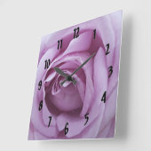 ラベンダーバラ スクエア壁時計 (傾斜)