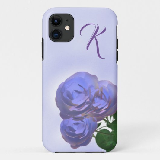 ラベンダーバラ モノグラムの Case-Mate iPhoneケース (裏面)