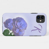 ラベンダーバラ モノグラムの Case-Mate iPhoneケース (裏面(横))