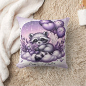 ラベンダーバルーンラクーンバレンタイン クッション (ブランケット)