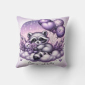 ラベンダーバルーンラクーンバレンタイン クッション (裏面)