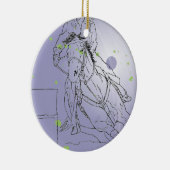 ラベンダーバレルレーサー セラミックオーナメント (右)