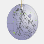 ラベンダーバレルレーサー セラミックオーナメント (左)