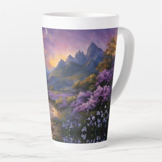 ラベンダーバレーアットドーン カフェラテマグ (右アングル)