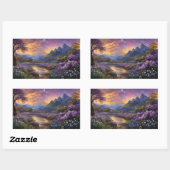 ラベンダーバレーアットドーン 長方形シール (シート)