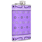 ラベンダーバンダナペイズリーカントリーヒップホップカウボーイ フラスク (右)