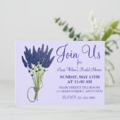 ラベンダーバンチガーデン結婚パーティーブライダルシャワー 招待状 (スタンド正面)