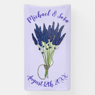 ラベンダーバンチガーデン結婚パーティーブライダルシャワー 横断幕