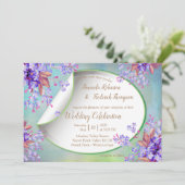 ラベンダーバーガン結婚ディ 招待状 (スタンド正面)