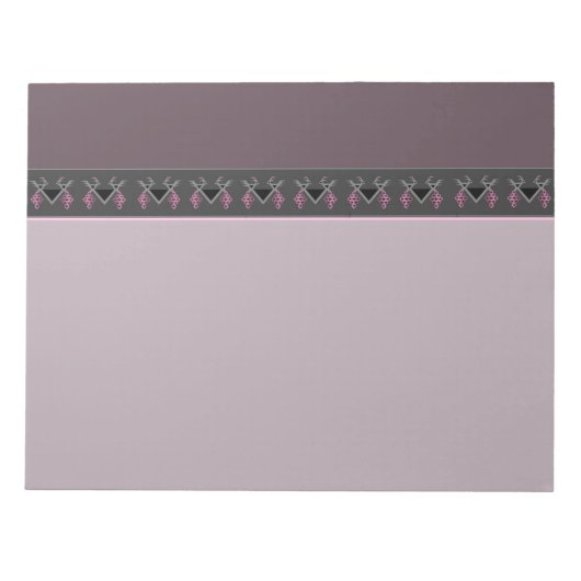 ラベンダーバーズインザヴィネヤードキリムオーナメント ノートパッド (正面)