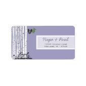 ラベンダーバーチツリー差出人住所ラベル ラベル (正面)