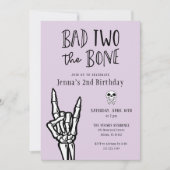 ラベンダーバートツザボーン2番目の誕生日パーティー 招待状 (正面)