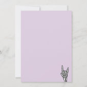 ラベンダーバートツザボーン2番目の誕生日パーティー 招待状 (裏面)