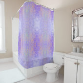 ラベンダーパサイケデリックープルネオンパステル抽象芸術 シャワーカーテン (インサイチュ)