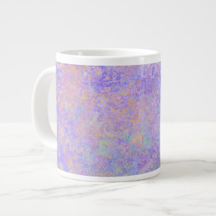 ラベンダーパサイケデリックープルネオンパステル抽象芸術 ジャンボコーヒーマグカップ