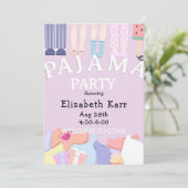 ラベンダーパジャマパーティー 招待状 (スタンド正面)