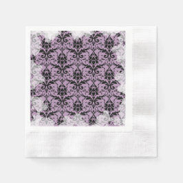 ラベンダーパステルソフトティーグランジパーティーナプキンス 縁ありカクテルナプキン