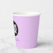 ラベンダーパステルピンク |ロパーソナライズされたゴと文字 紙コップ (左)