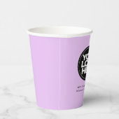 ラベンダーパステルピンク |ロパーソナライズされたゴと文字 紙コップ (右)