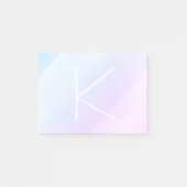 ラベンダーパステルミニマルタイポグラフィモノグラム ポストイット (正面)