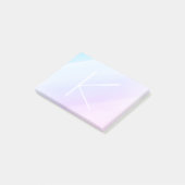 ラベンダーパステルミニマルタイポグラフィモノグラム ポストイット (アングル)