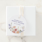 ラベンダーパステル春の花のブライダルシャワー フェイバータグ (インサイチュ)