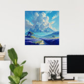 ラベンダーパス – パインターリーランドスケープアート ポスター (ホームオフィス)