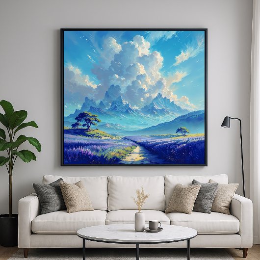 ラベンダーパス – パインターリーランドスケープアート ポスター