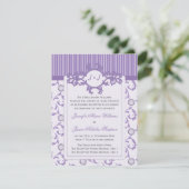 ラベンダーパターンの夕べの結婚式招待状 招待状 (スタンド正面)