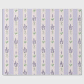 ラベンダーパターンラッピング紙 ラッピングペーパー (フラット)