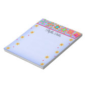 ラベンダーパッチワークキルトブロックアート ノートパッド (回転)