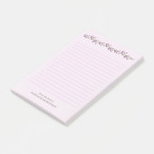 ラベンダーパーソナライズされたの花と名前Post-it N ポストイット (アングル)