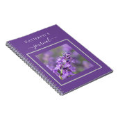 ラベンダーパーソナライズされたノート ノートブック (右側)