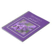 ラベンダーパーソナライズされたノート ノートブック (左側)