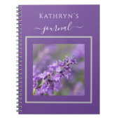 ラベンダーパーソナライズされたノート ノートブック (正面)