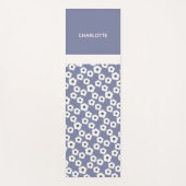 ラベンダーパーソナライズされたモダンレトロフローラルパターン ヨガマット (正面)