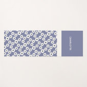 ラベンダーパーソナライズされたモダンレトロフローラルパターン ヨガマット (正面(横))