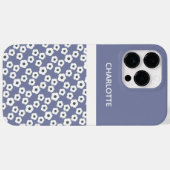 ラベンダーパーソナライズされたモダンレトロ花柄 Case-Mate iPhoneケース (裏面 (横))