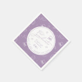 ラベンダーパーソナライズされた卒業パーティナプキンス スタンダードカクテルナプキン (角)