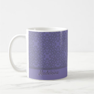 ラベンダーパーソナライズされた模様 コーヒーマグカップ