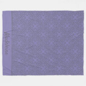 ラベンダーパーソナライズされた模様 フリースブランケット (正面(横))