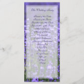 ラベンダーパーソナライズされた結婚式 プログラムラックカード プログラム (裏面)