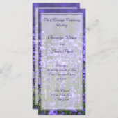 ラベンダーパーソナライズされた結婚式 プログラムラックカード プログラム (正面/裏面)